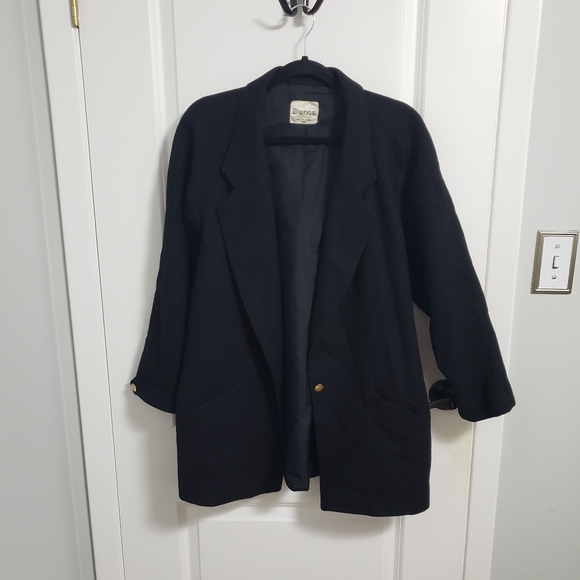 VINTAGE BIANCA Black Blazer Coat - Picture 3 of 10